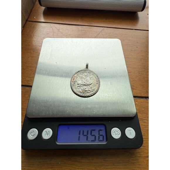 Saint George Slays The Dragon Silver Coin Pendant 14.56g - Picture 7 of 8